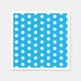 Ljusblå och vita prickar  pappersservett