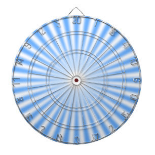 Ljusblå och vita strålar Dart Board Darttavla