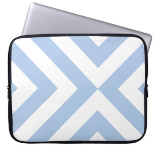 Ljusblå och vita tuggben laptop fodral