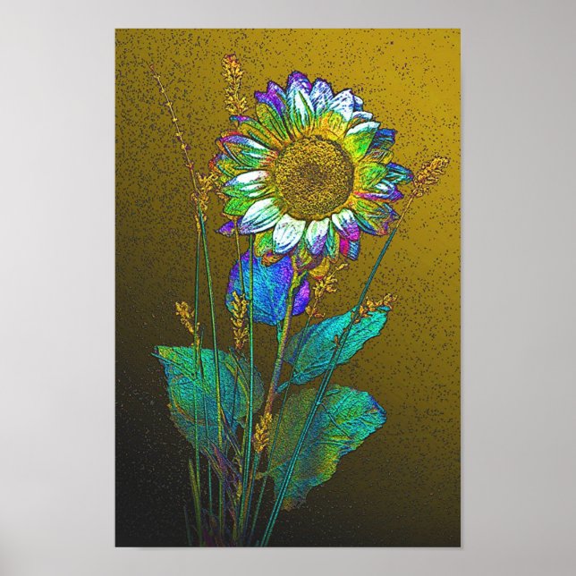 Ljusblå på gulten poster (Framsidan)