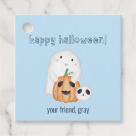 ljusblå pojkar happy halloween märkre gåvor etiketter