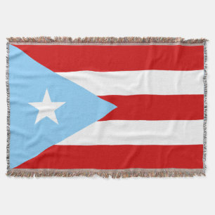 Ljusblå Puerto Rico-flagga Filt