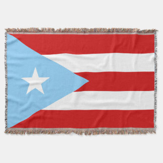 Ljusblå Puerto Rico-flagga Filt