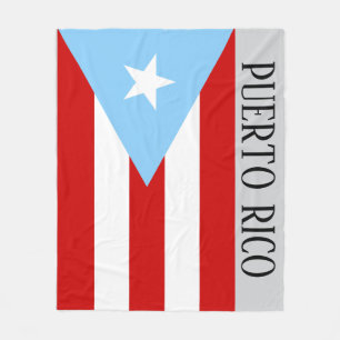 Ljusblå Puerto Rico Flagga Fleecefilt