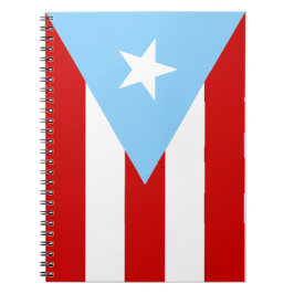 Ljusblå puertoricansk flagga anteckningsbok