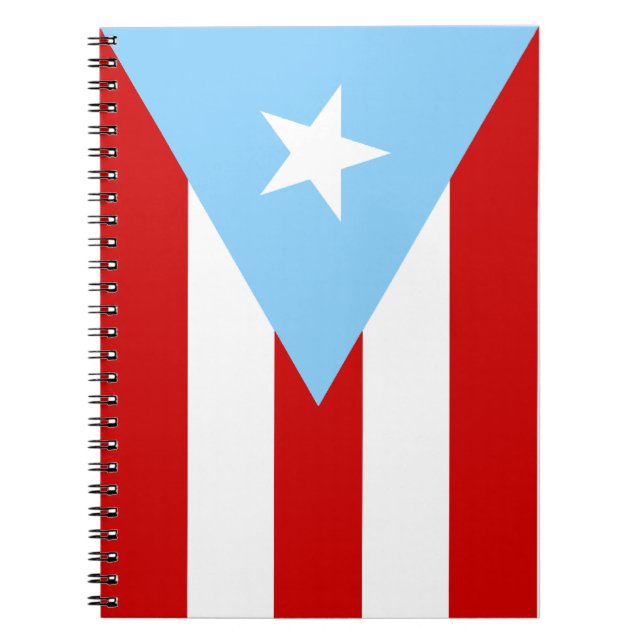 Ljusblå puertoricansk flagga anteckningsbok (Framsidan)