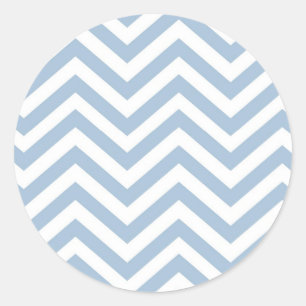 Ljusblå rast Texturerad Chevron Runt Klistermärke