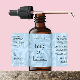 Ljusblå rengöringsmedel 2 OZ Skincare Flaska-etike Fraktsedel