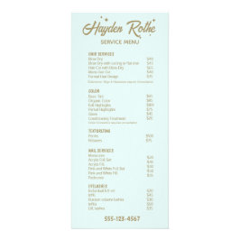 Ljusblå retro-typografi reklamkort