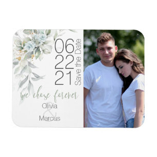 Ljusblå Ro-vattenfärg Foto Spara datum Magnet