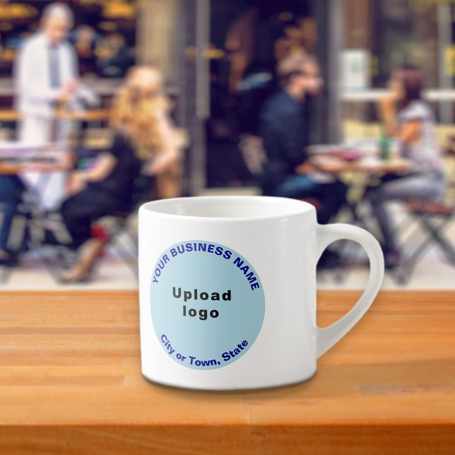 Ljusblå runda - varumärke på Espresso Mugg Espressomugg (Skapare uppladdad)