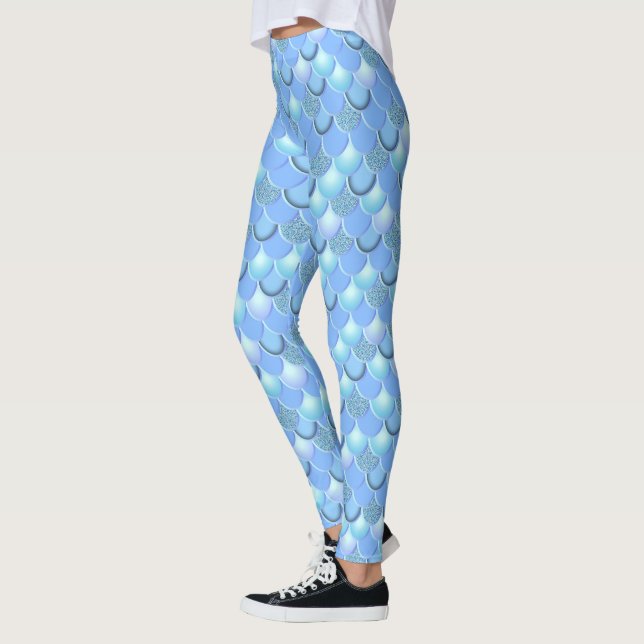 Ljusblå sjöjungfru leggings (Vänster)