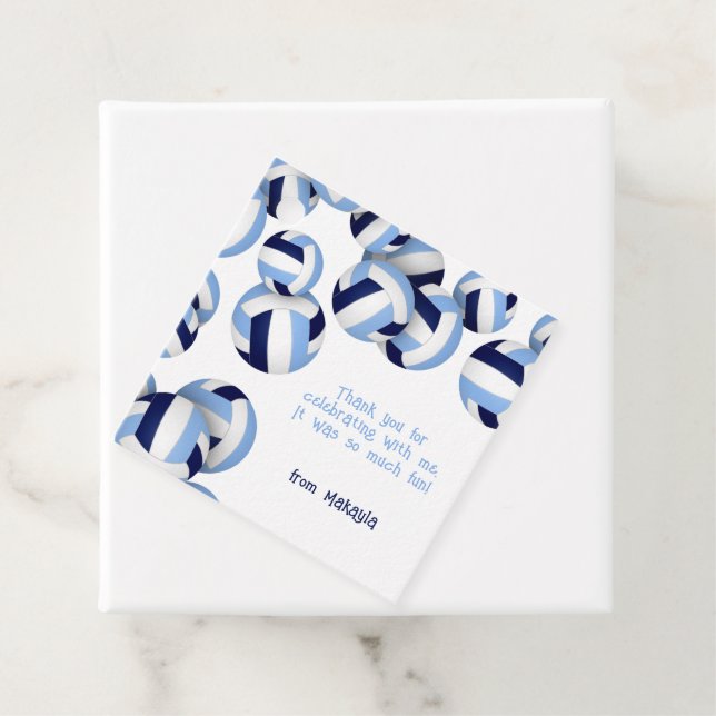 Ljusblå sjökulor barns födelsedag party gåvor etiketter (På plats)