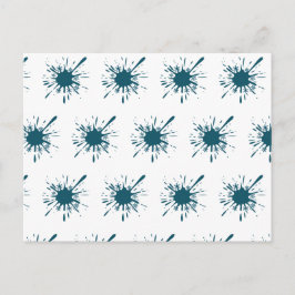 Ljusblå Snö brast jul Vykort