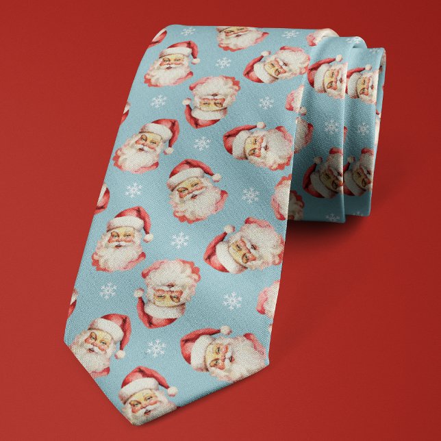 Ljusblå Tomte Jul Snöflinga Slips (Skapare uppladdad)