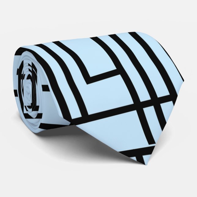 Ljusblå, vacker Mönster-design Slips (Rullad)