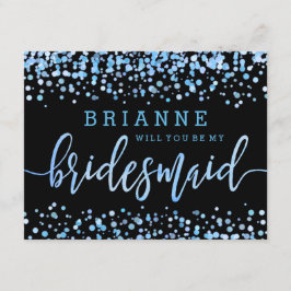 Ljusblå vattenfärg blir min bridesmaid inbjudningar