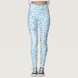 Ljusblå vattenfärgsfåglar Mönster Leggings<br><div class="desc">Vackra sjöfåglar mönster.</div>