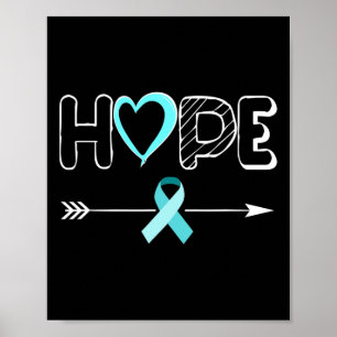 Ljusblåa produkter Ribbon Hydrocephalus Awareness Poster
