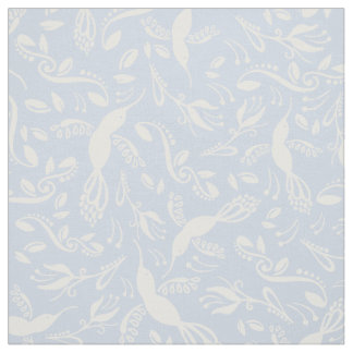 Ljusblåa, vackra Hummingbird Colibri Birds Tyg