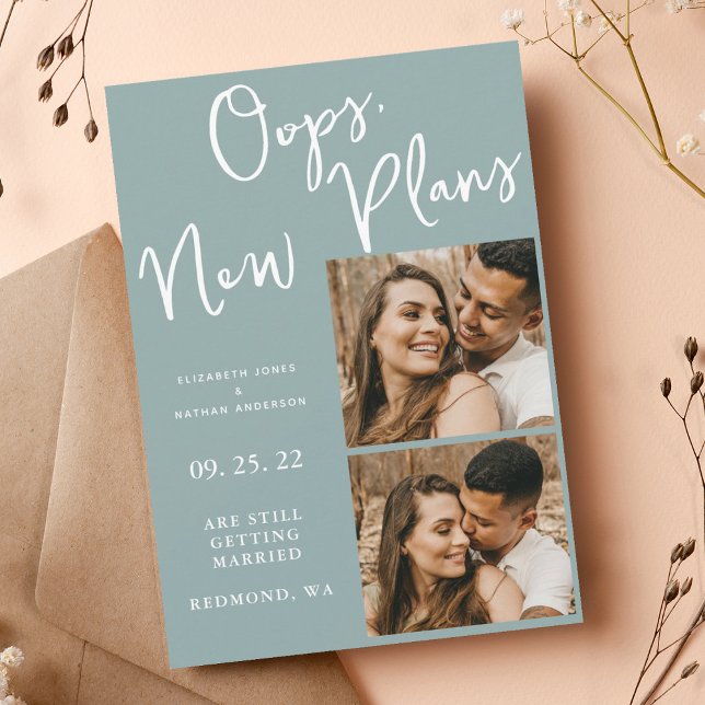 Ljusblått ändringsdatum Bröllop fotouppskjutning Spara Datumet (Skapare uppladdad)