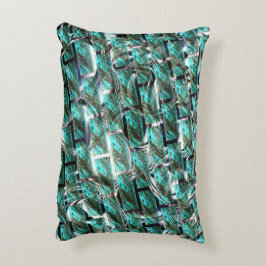 Ljusblått, bubblor vid gräddning eller brickeffekt prydnadskudde