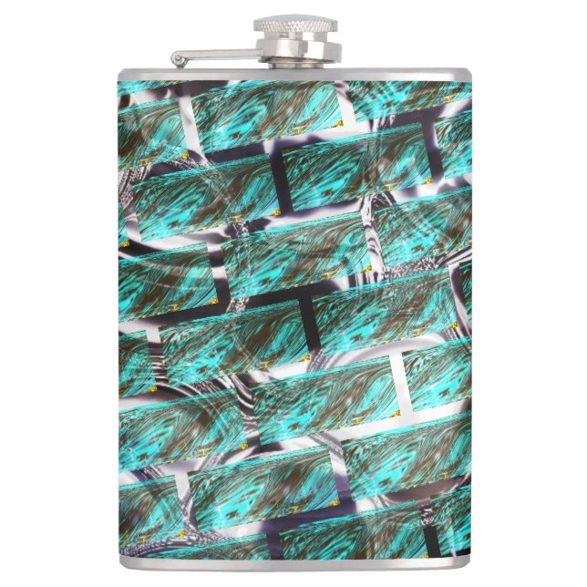 Ljusblått, bubblor vid rutnät eller brickeffekt? fickplunta (Framsidan)