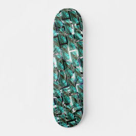 Ljusblått, bubblor vid rutnät eller brickeffekt? mini skateboard bräda 18,5 cm