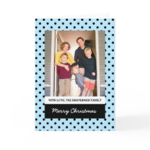 Ljusblått dopat-Helgdag-fotokort