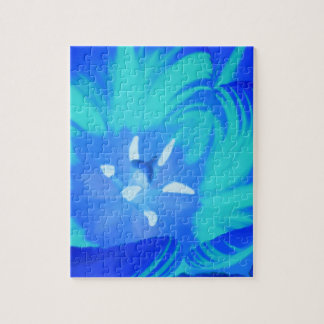 Ljusblått dragpussel pussel