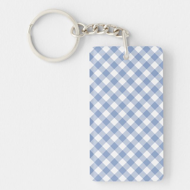Ljusblått Gingham-mönster Klassiskt Rutigt Tryck (Framsidan)