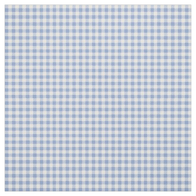 Ljusblått Gingham-mönster Klassiskt Rutigt Tryck Tyg (Provkarta)