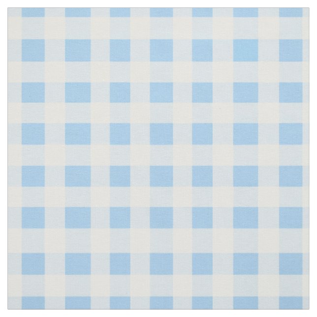 Ljusblått Gingham Rutigt Mönster Tyg (Provkarta)