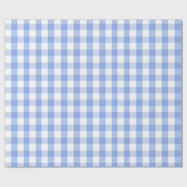Ljusblått Gingham Trädgårdsfest Inpackningspapper Presentpapper
