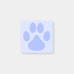 Ljusblått handjur Pawprint 3x3 Post it Notes Post-it Block