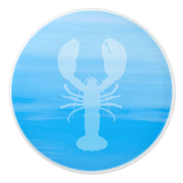 Ljusblått havsområde vatten med hummer knopp