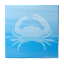 Ljusblått havsområde vatten med krabba