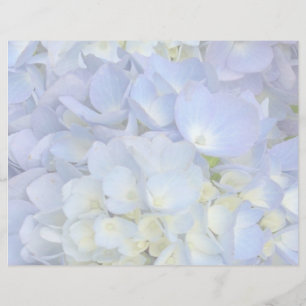 Ljusblått Hydrangea-Bröllopsprogram Blankt Pappert
