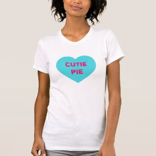Ljusblått konversationshjärta t shirt