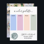 Ljusblått och  rosa Bröllop färg Palett C<br><div class="desc">Ljusblått och  rosa Bröllop färg-palettkort 2023</div>