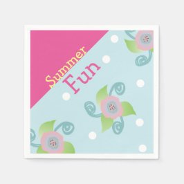 Ljusblått och Rosa Pappersservett