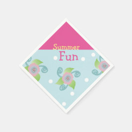 Ljusblått och Rosa Pappersservett