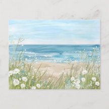 ljusblått och vitt kustlandskap