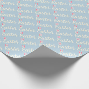 Ljusblått “Påsk” Skript Presentpapper