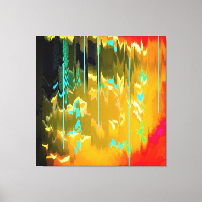 Ljusblått regn canvastryck (Framsida)