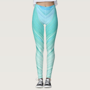 Ljusblått skinn leggings