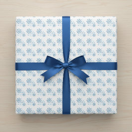 Ljusblått snöflinga Vitt inslagspapper Presentpapper