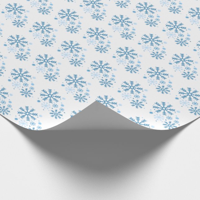 Ljusblått snöflinga Vitt inslagspapper Presentpapper (Hörn)