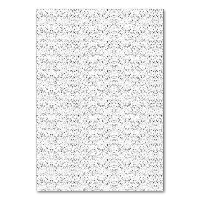 Ljusblått texturerat mönster med små, upprepade bordsnummer (Framsidan)