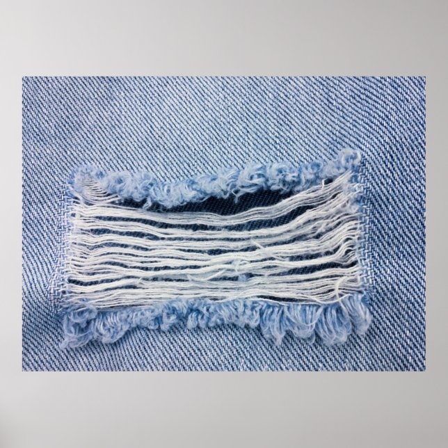 Ljusblått torn Jeans struktur. Poster (Framsidan)